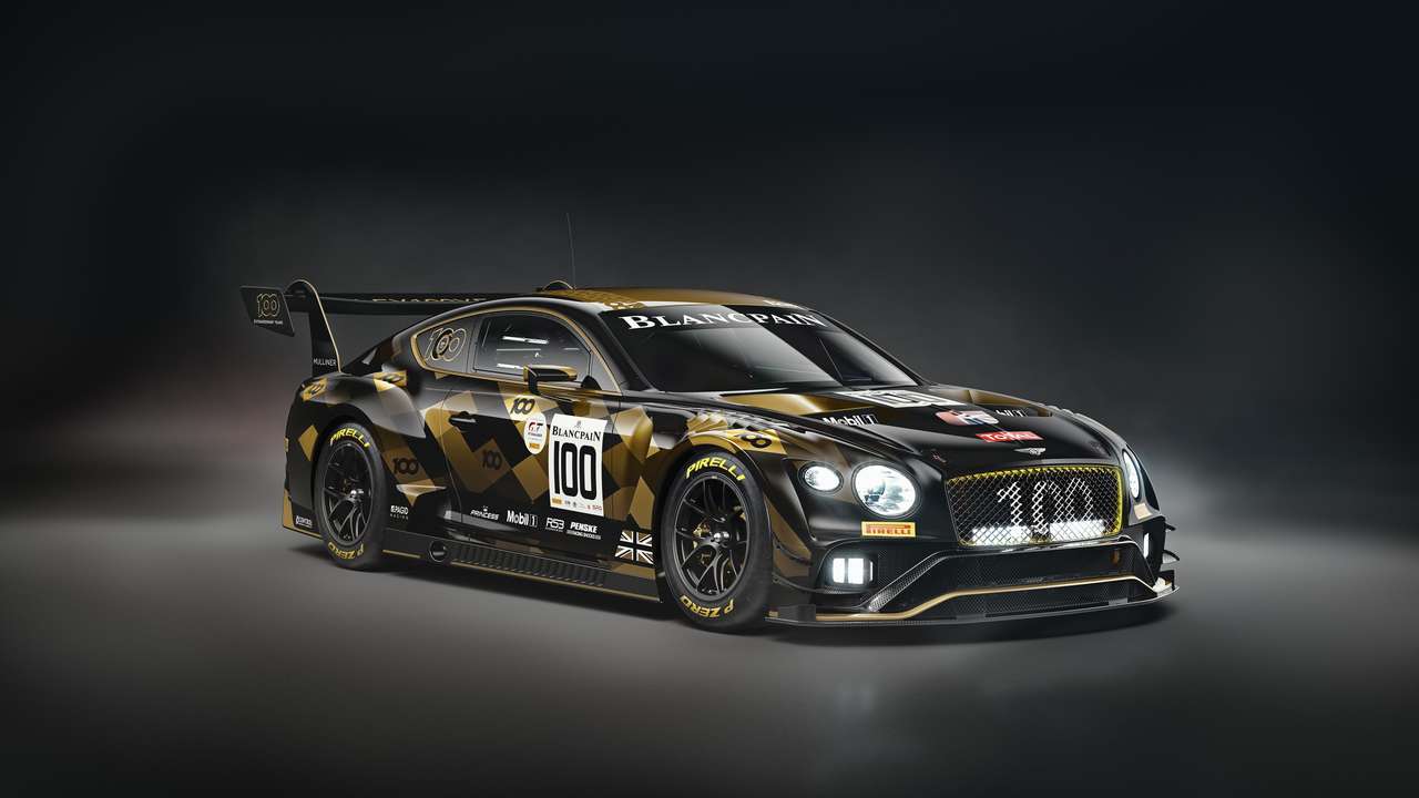 Състезателен автомобил Bentley Continental GT3 онлайн пъзел
