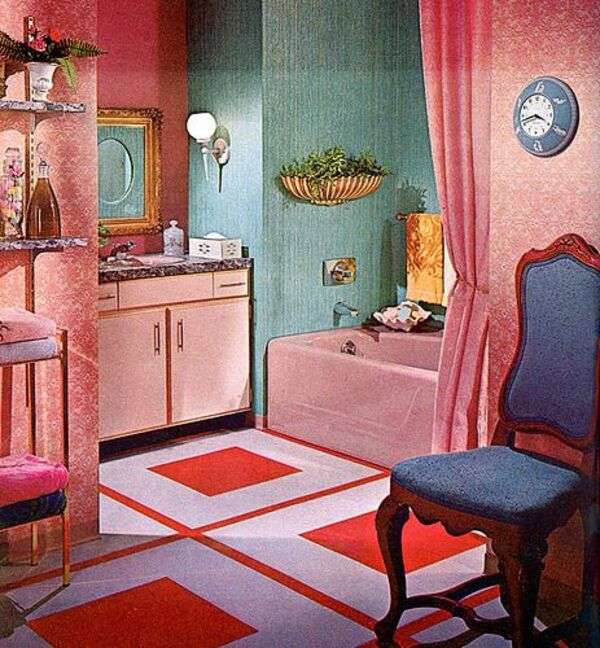 Badezimmer eines Hauses Jahr 1965 #12 Online-Puzzle