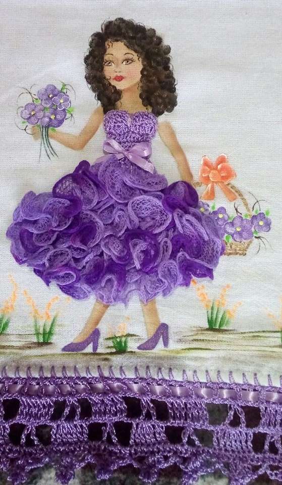 Diva fille robe violette puzzle en ligne