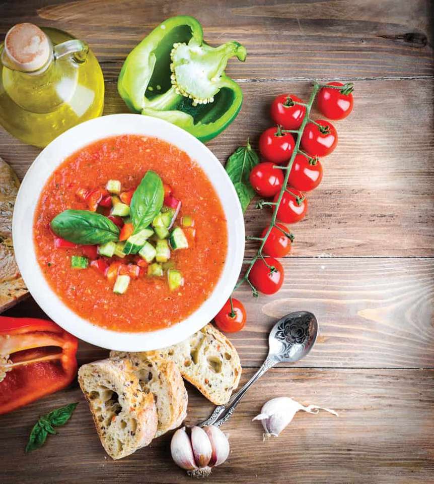 Гаспачо — испанский холодный суп пазл онлайн