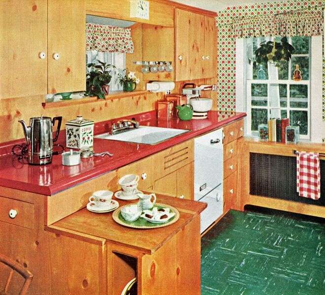 Küche eines Hauses Jahr 1950 (2) #45 Puzzlespiel online