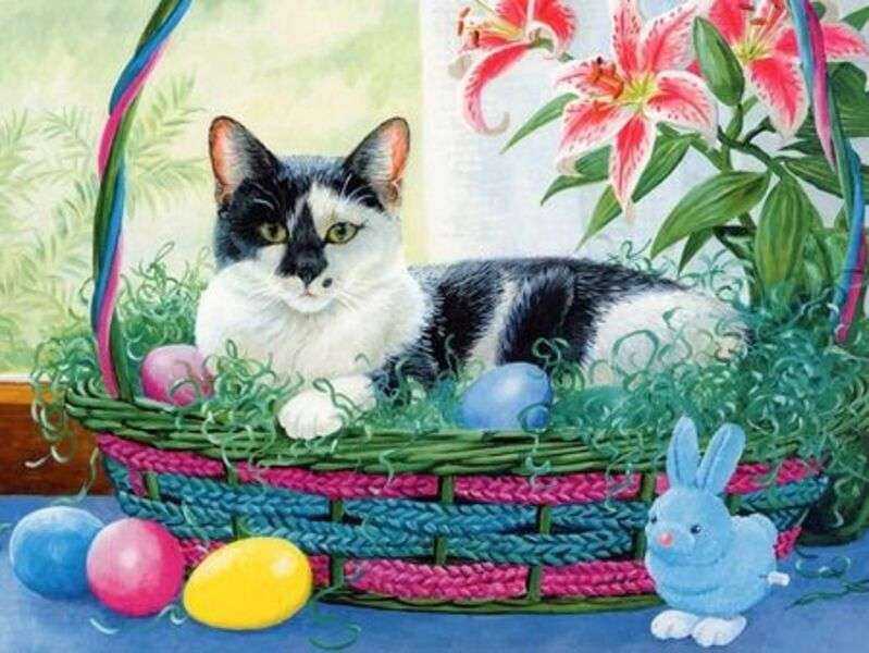 Húsvéti cica #107 kirakós online