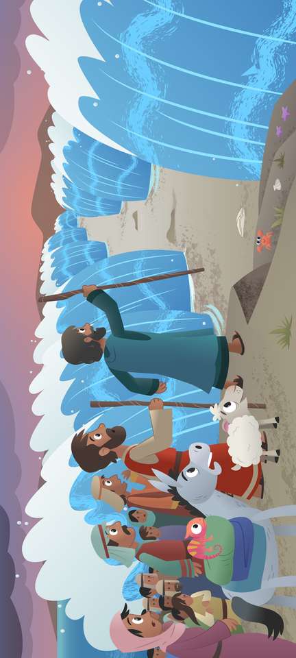 Moïse et la mer rouge puzzle en ligne