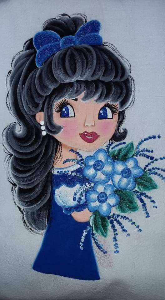 Meisjes Diva blauwe blouse legpuzzel online