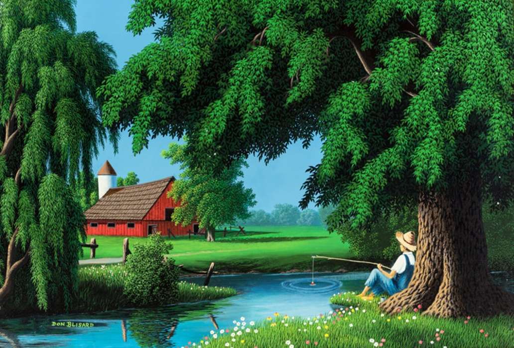 a quiet fishing day jigsaw puzzle online