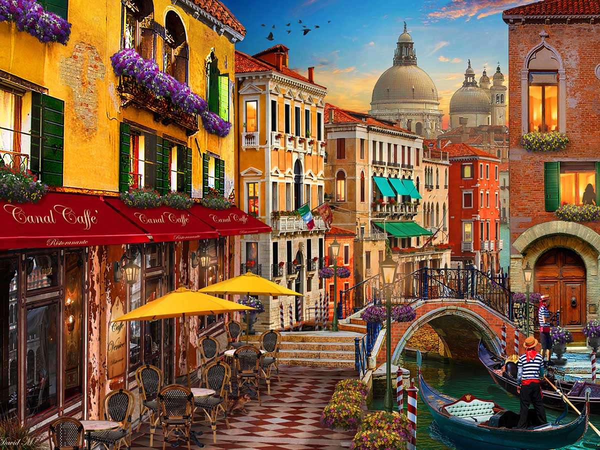 Venetianska gator. pussel på nätet