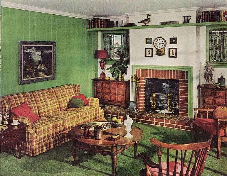 Комната дома 1960 года №57 онлайн-пазл