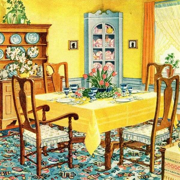 Dining room of a house Year 1931 #23 jigsaw puzzle online