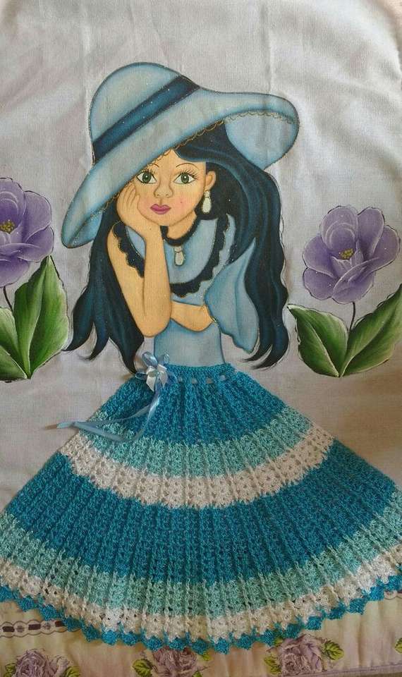 Diva girl sky blue petticoat jigsaw puzzle online
