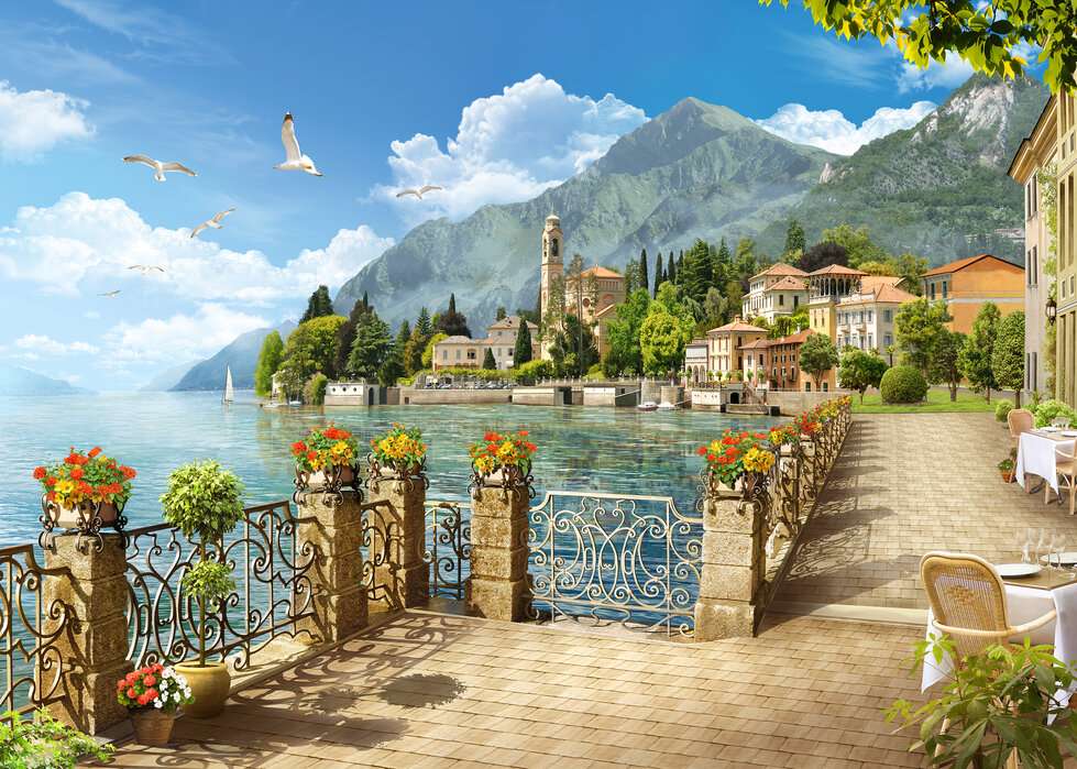 Lago di Como - un lac du nord de l'Italie puzzle en ligne