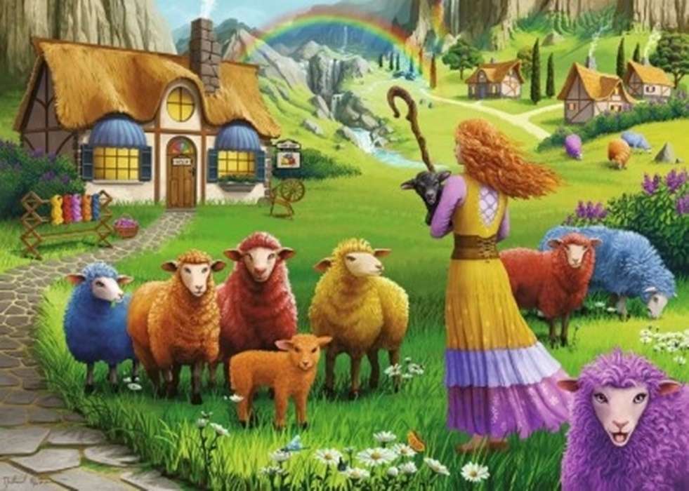 păstoriță cu oaia ei puzzle online