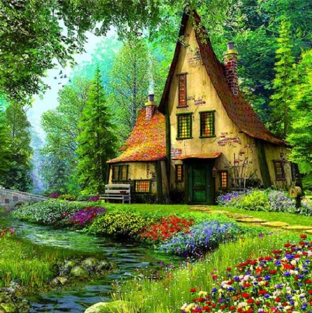 Ein Märchenhaus Online-Puzzle