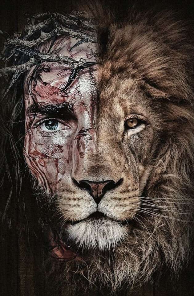 Jesus och lejonet Pussel online