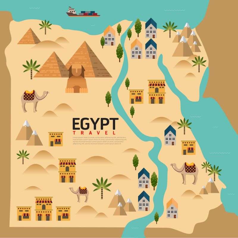 ÄGYPTEN-KARTE Online-Puzzle