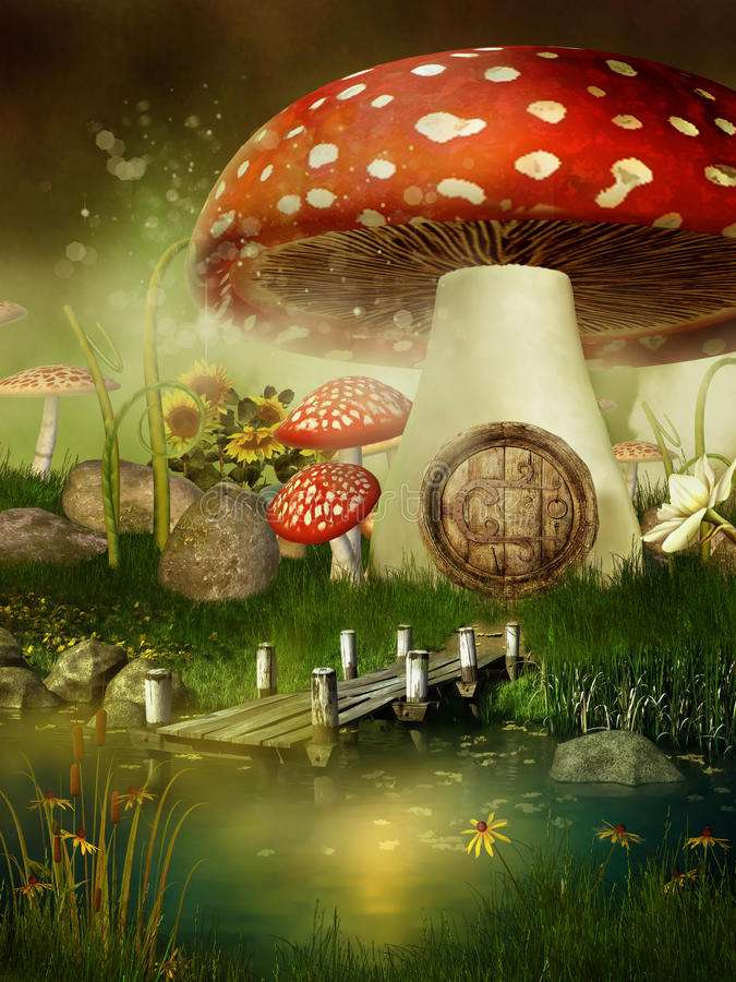 Fantasy- Toadstool, thuis online puzzel
