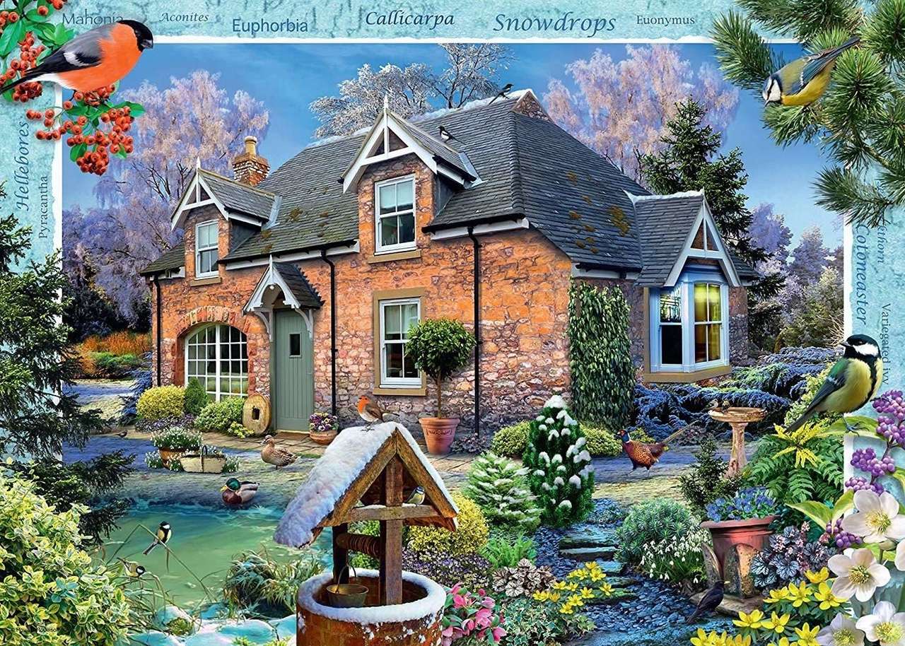 Cottage auf dem Land. Online-Puzzle