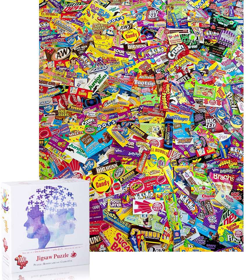 ambalaje colorate de bomboane puzzle online
