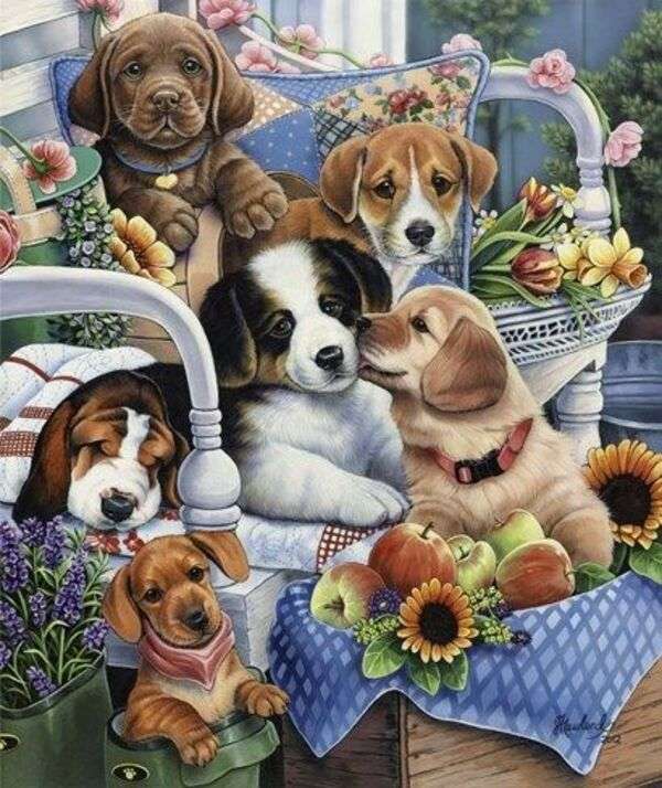 Well behaved puppies #112 jigsaw puzzle online