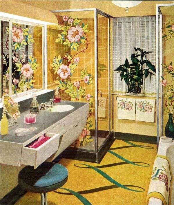 Badkamer van een huis Jaar 1950 #16 legpuzzel online