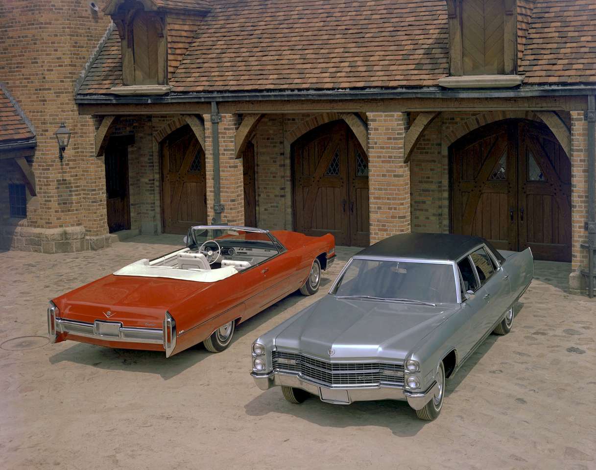 1966-os Cadillac DeVille kabrió és Cadillac flotta kirakós online