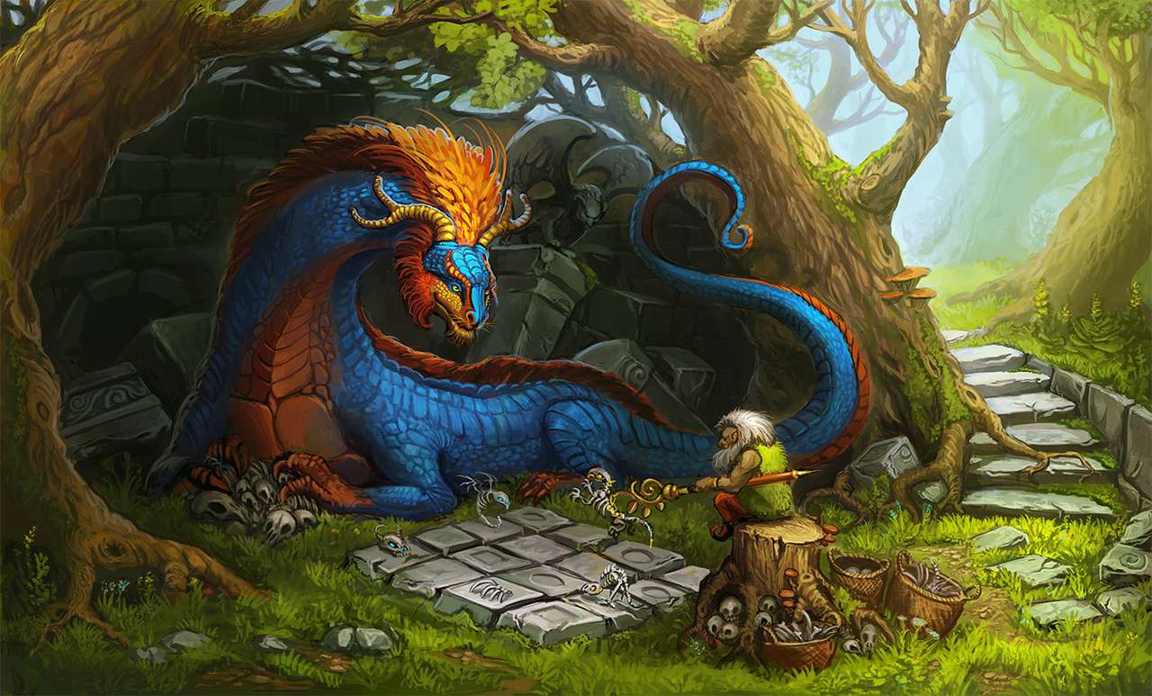 le lutin et le dragon puzzle en ligne