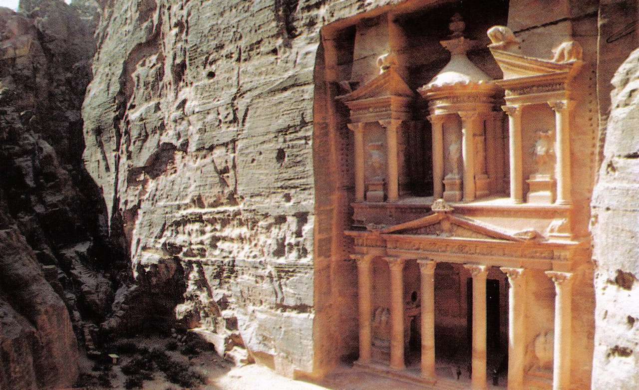 Petra, eine zerstörte Stadt in Jordanien Online-Puzzle