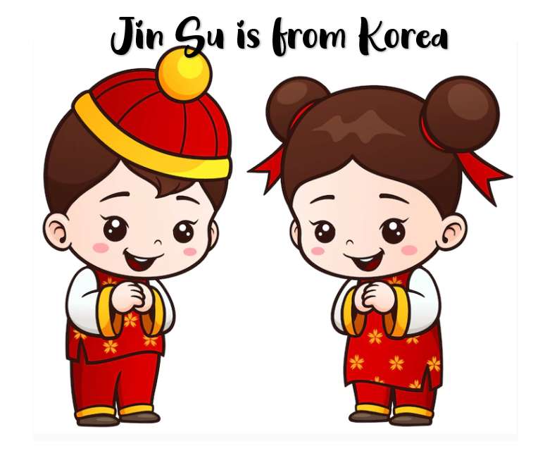 Jin Su is from Korea rompecabezas en línea