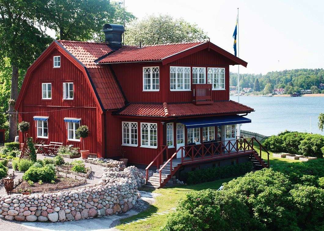 дом в Швеции пазл онлайн