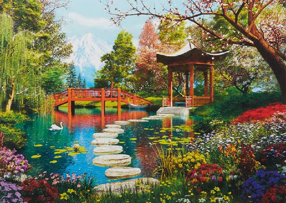 In un giardino giapponese. puzzle online