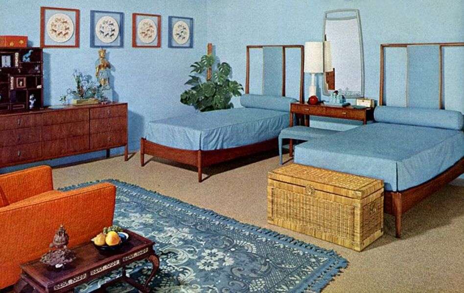 Zimmer eines Hauses Jahr 1962 #33 Online-Puzzle