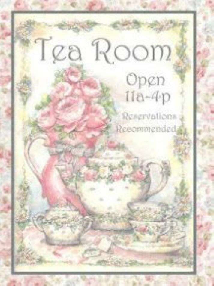 cartel de salón de té rompecabezas en línea
