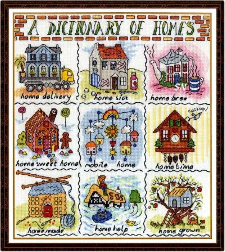 um dicionário de casas puzzle online
