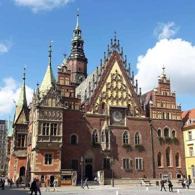 Wrocław - Rådhuset pussel på nätet
