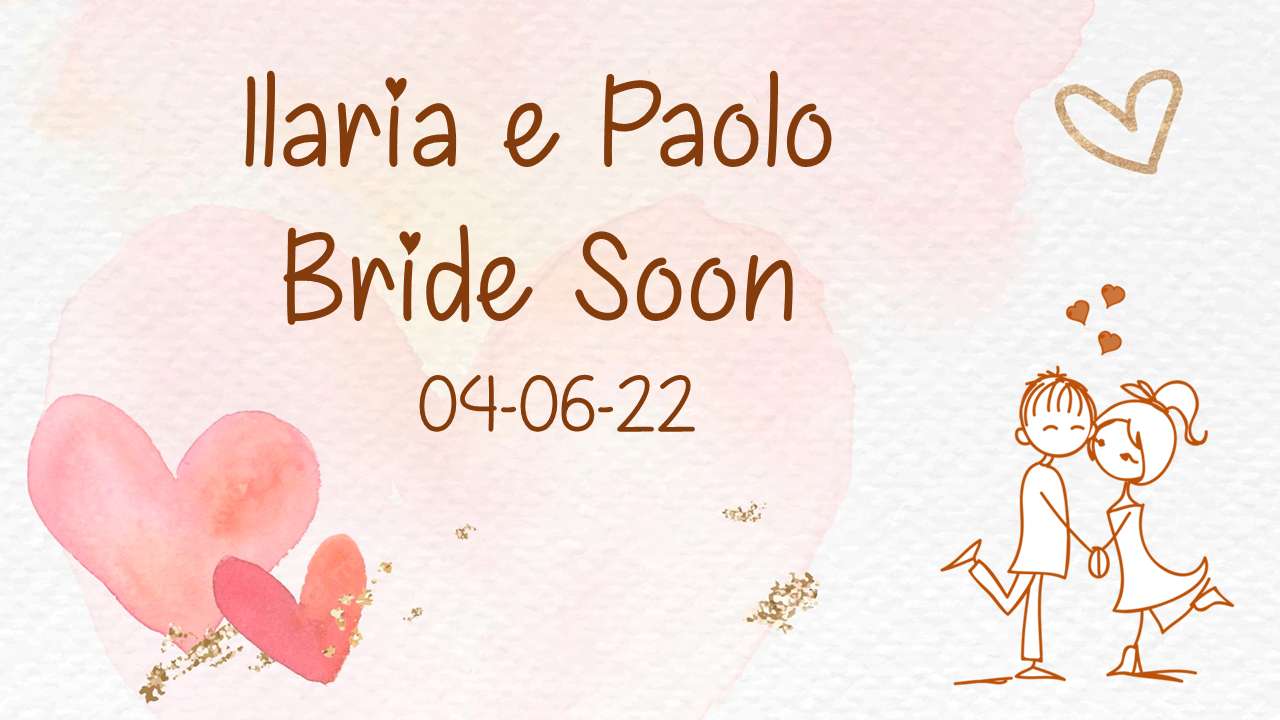 Ilaria und Paolo. Braut bald! Online-Puzzle