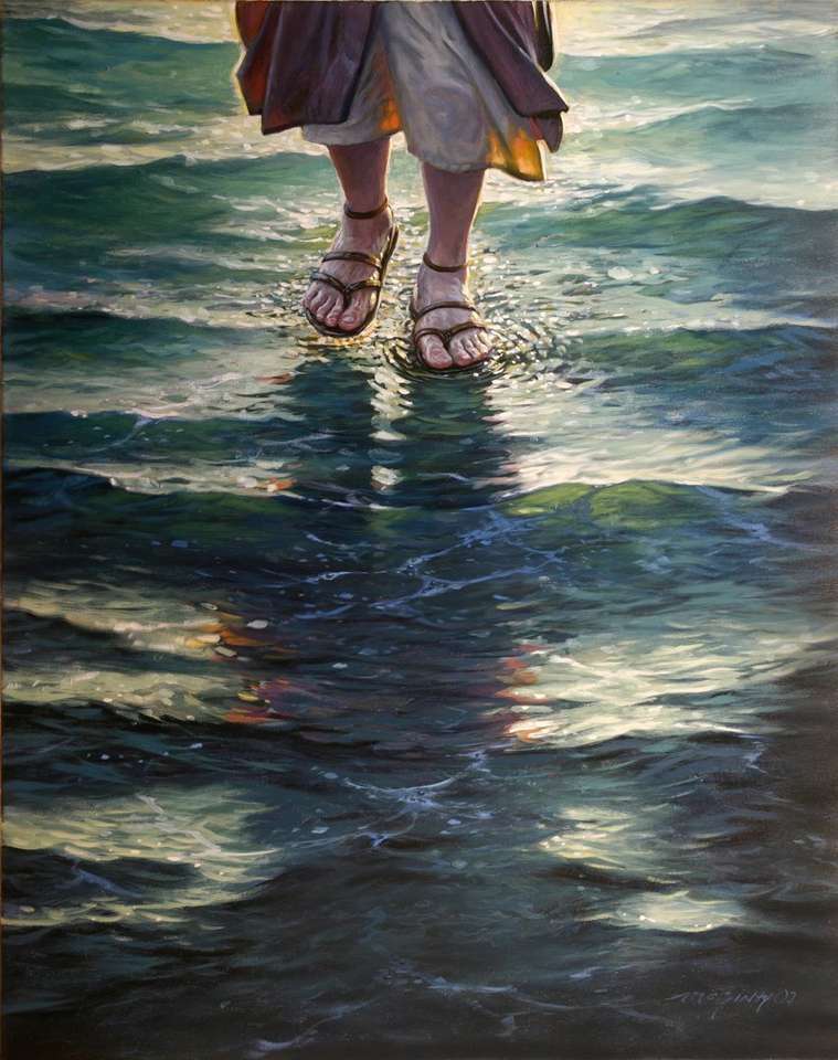 Исус ходене по вода онлайн пъзел
