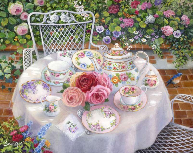 lindo chá de quintal puzzle online