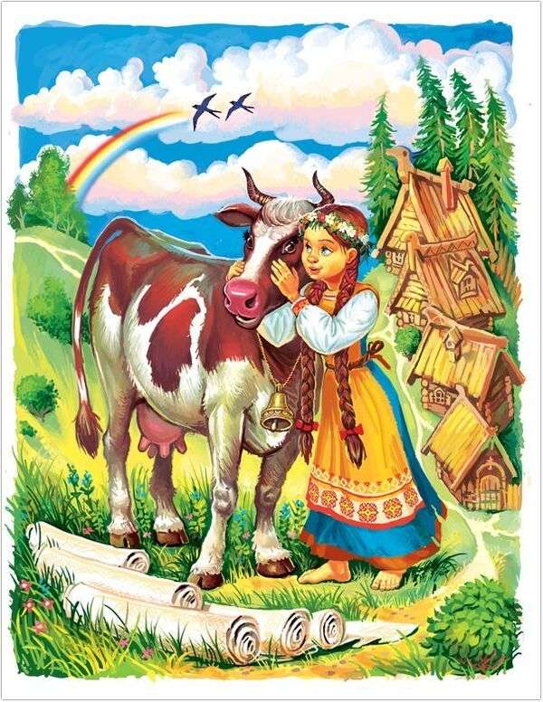 彼女の牛とオランダの女の子 オンラインパズル