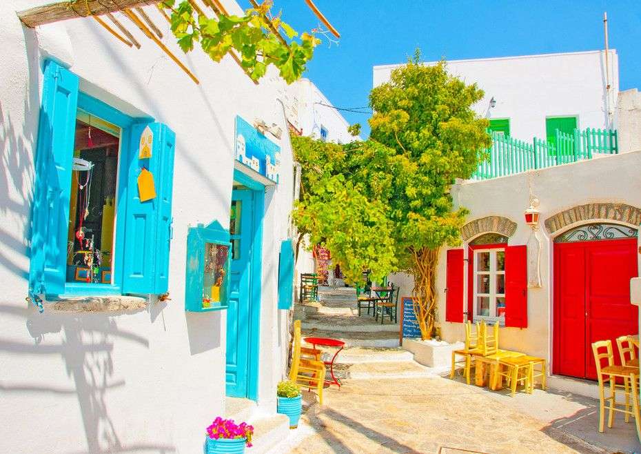 Picturesque alley in Amorgos jigsaw puzzle online