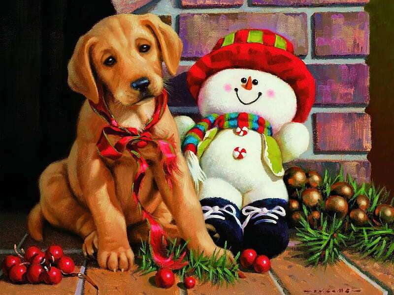 Christmas Puppy #120 jigsaw puzzle online