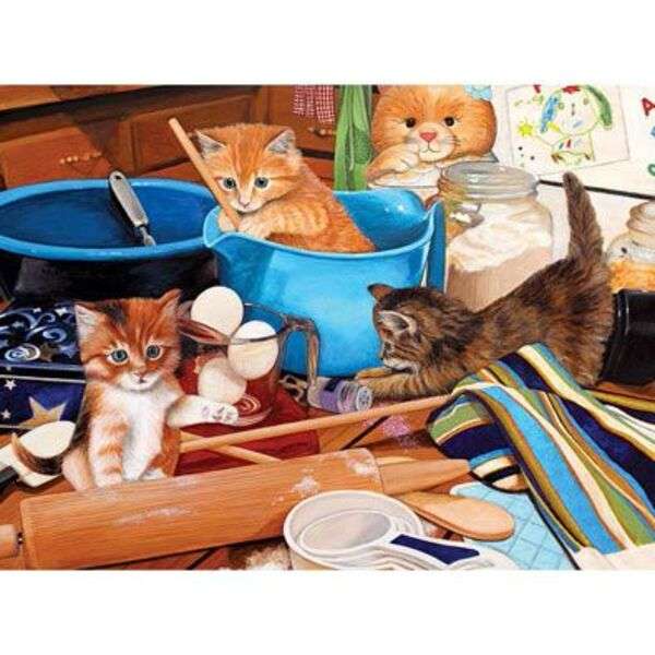 Koťata v kuchyni #131 skládačky online