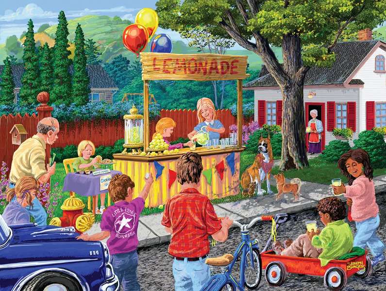 Crianças comprando limonadas quebra-cabeças online