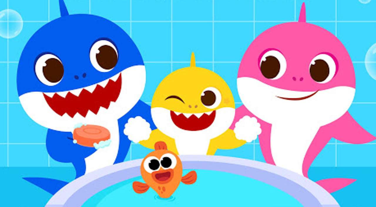 Bebê Tubarão Lave as Mãos quebra-cabeças online