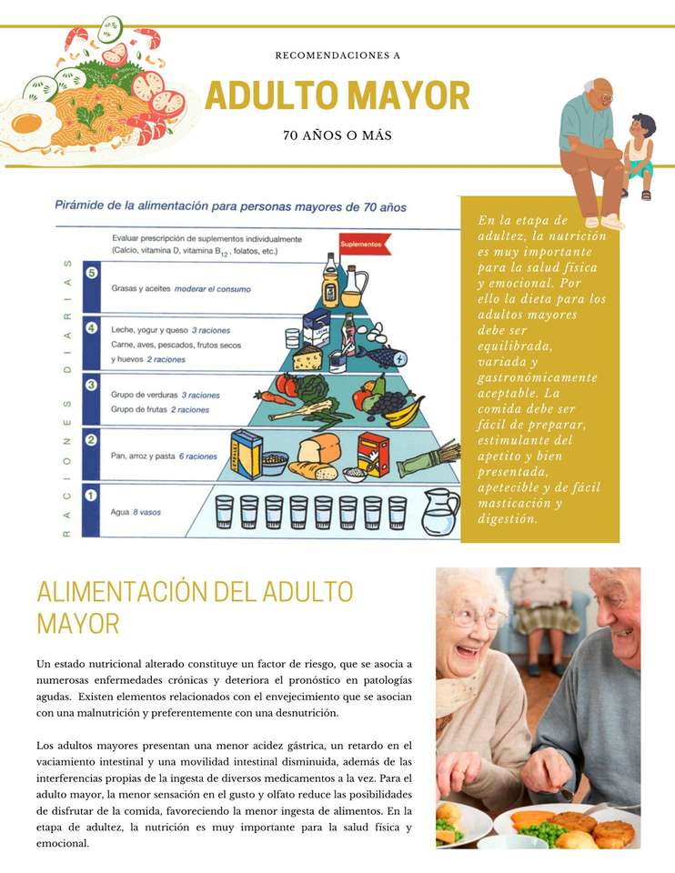 NUTRICIÓN EN ADULTOS MAYORES rompecabezas en línea