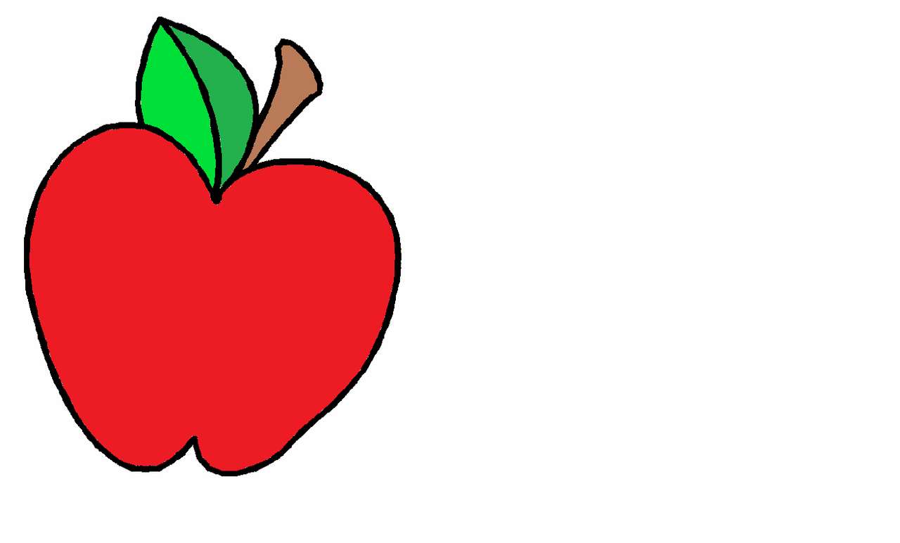 червоне, смачне яблуко пазл онлайн