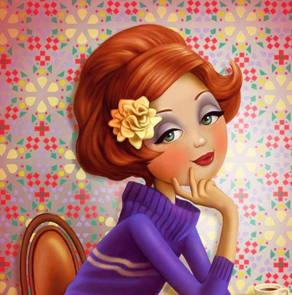 menina com flor no cabelo puzzle online