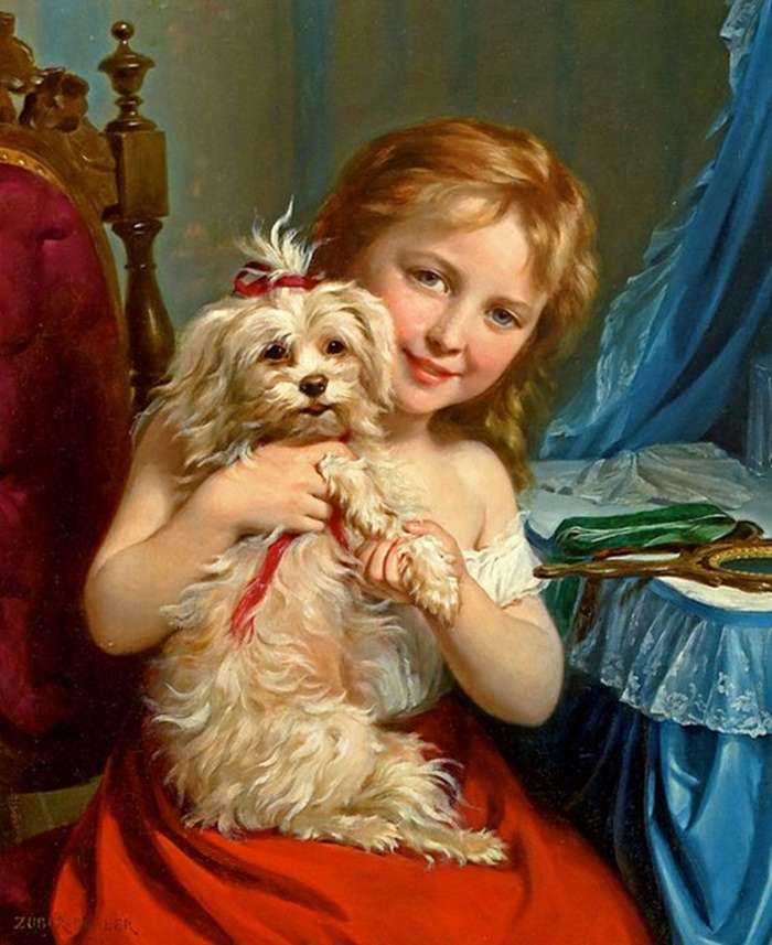 girl with puppy jigsaw puzzle online