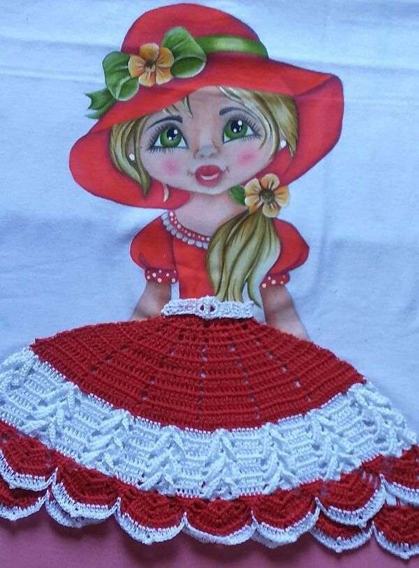 Diva girl červený klobouk skládačky online