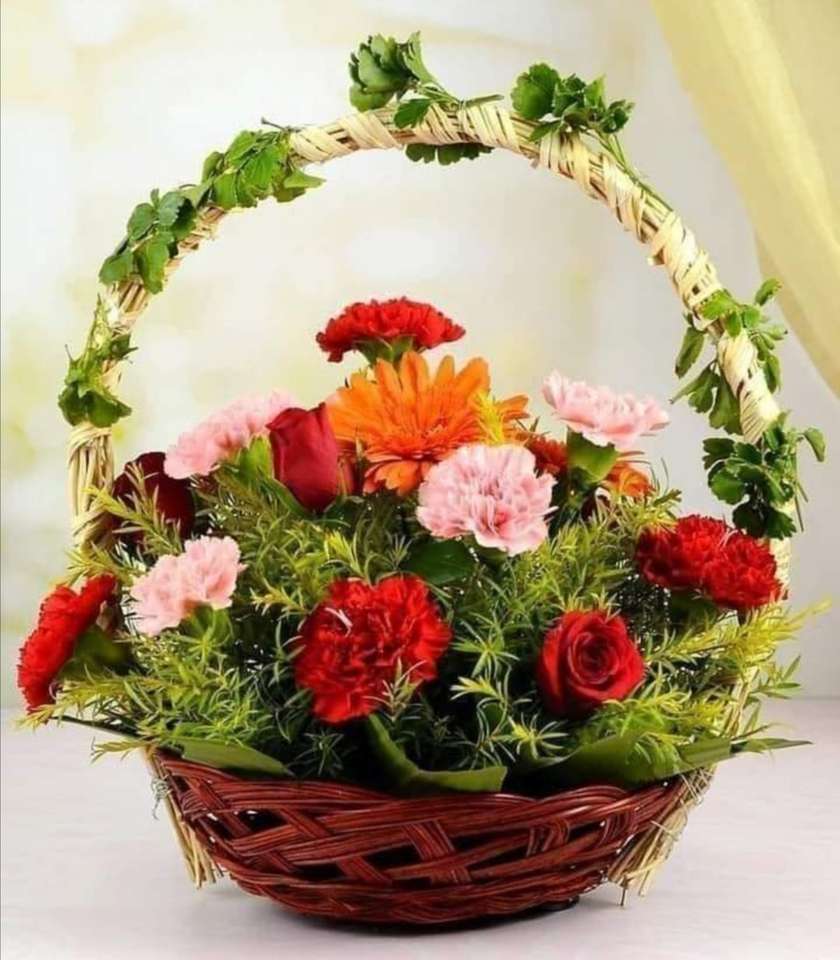 cesta de flores quebra-cabeças online
