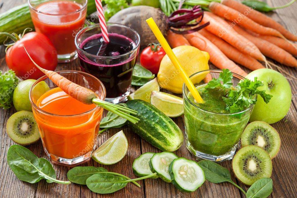 Grönsaks- och fruktjuicer pussel på nätet