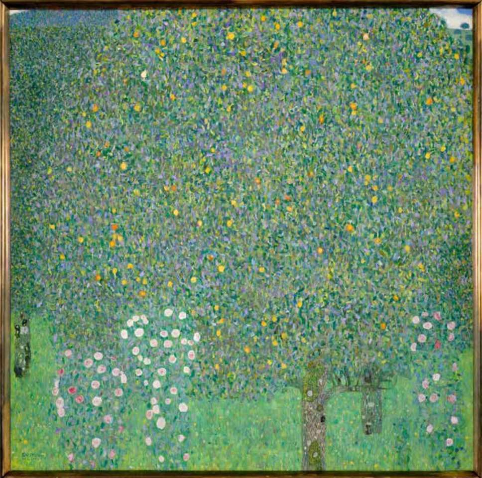 Růžové keře pod stromy (G Klimt) online puzzle
